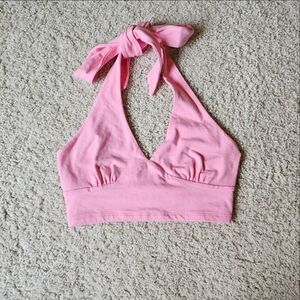 NWT Full Tilt Pink Halter Crop Top